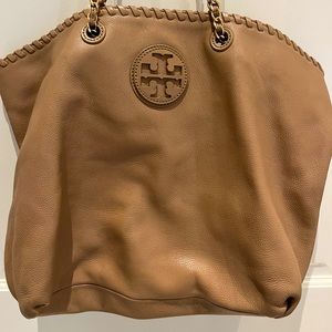 Tory Burch tan leather tote